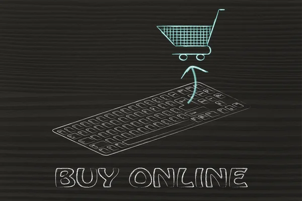 E-commerce and online purchases — Stock Photo, Image