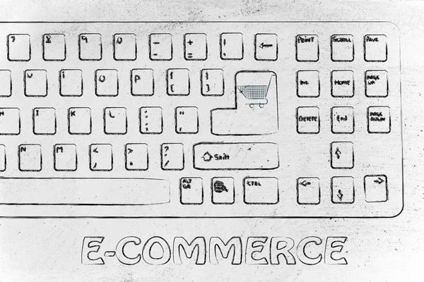 Comércio electrónico e compras em linha — Fotografia de Stock