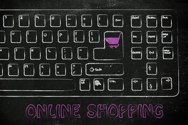 Comércio electrónico e compras em linha — Fotografia de Stock