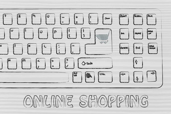 Електронна комерція та онлайн-покупки — стокове фото