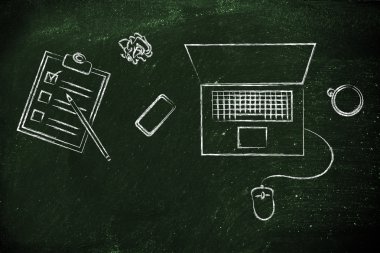 Verimli çalışması illüstrasyon