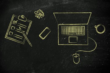 Verimli çalışması illüstrasyon