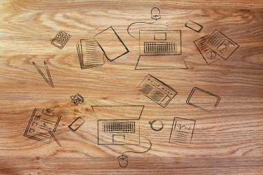 Üretken ekip çalışması illüstrasyon