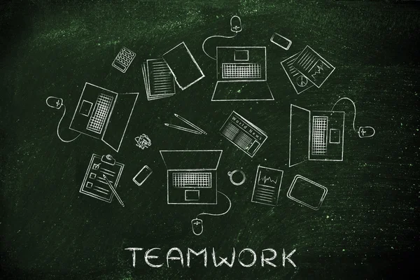 Lavorare con un team — Foto Stock