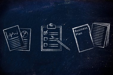 İşletme belgeleri illüstrasyon