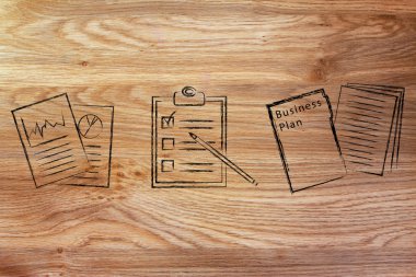 İşletme belgeleri illüstrasyon