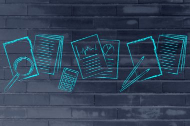 İşletme belgeleri illüstrasyon