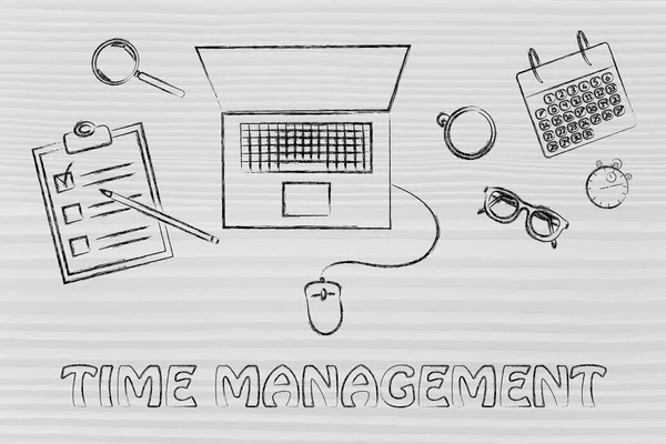 Illustration zum Zeitmanagement — Stockfoto