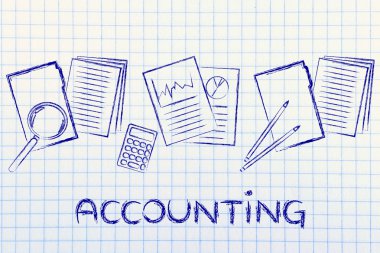 Muhasebe: işle ilgili belgeleri ve istatistikleri ile tasarım