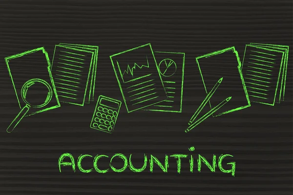 Muhasebe: işle ilgili belgeleri ve istatistikleri ile tasarım