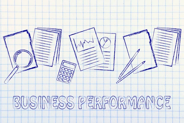 measuring business performance: folder, stats and budget
