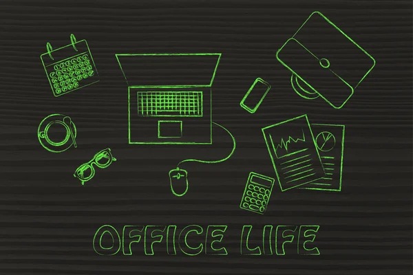 Kancelář a manažer ilustrace života — Stock fotografie