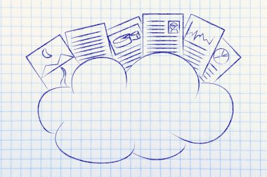 üstünde bir bulut bilgi işlem, komik belgeleri bulut