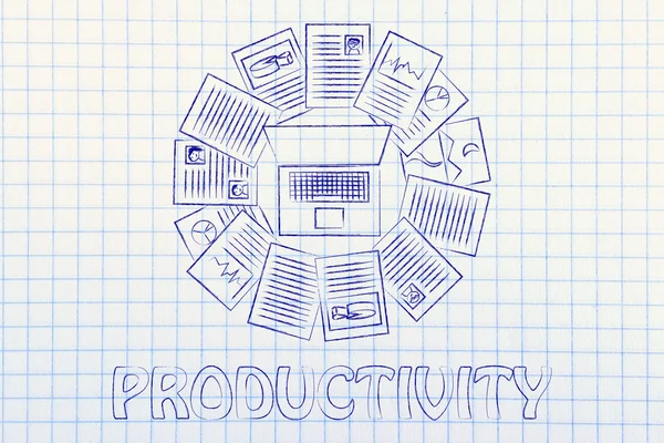 Calendario occupato e produttività — Foto Stock