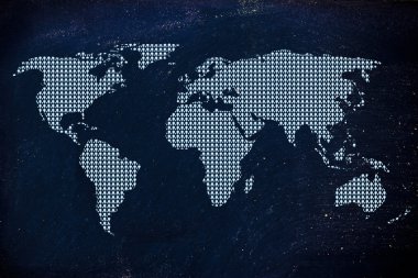 Dünya Haritası geolocalisation iğne yaptı