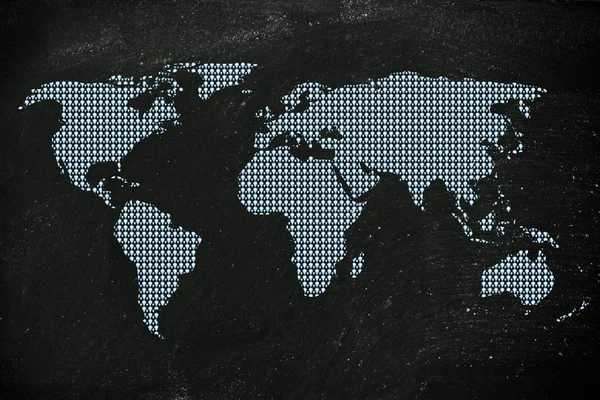 Dünya Haritası geolocalisation iğne yaptı — Stok fotoğraf