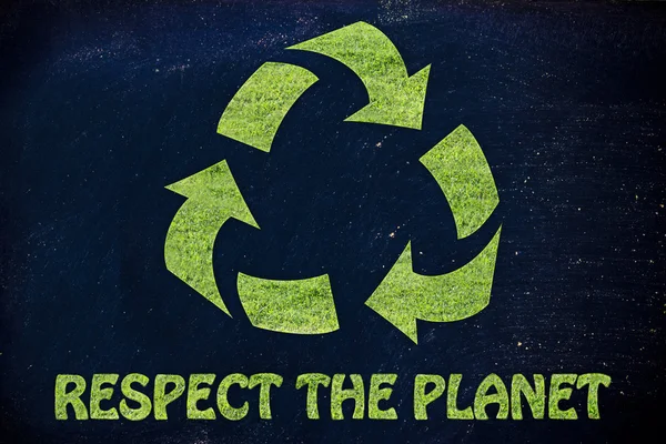 Respect the planet illustration — Stock Photo, Image