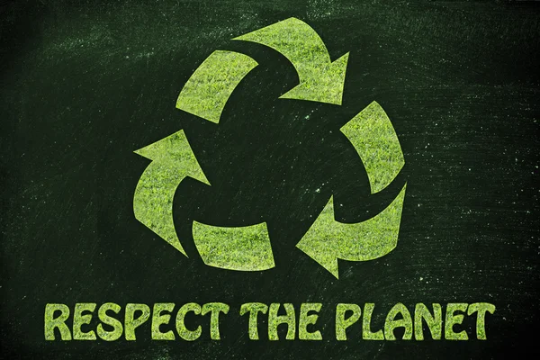 Respect the planet illustration — Stock Photo, Image