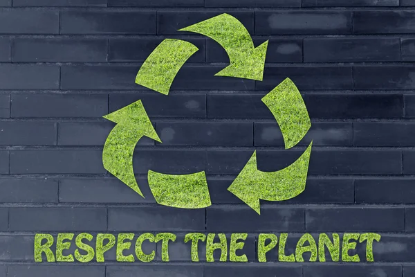 Respect the planet illustration — Stock Photo, Image