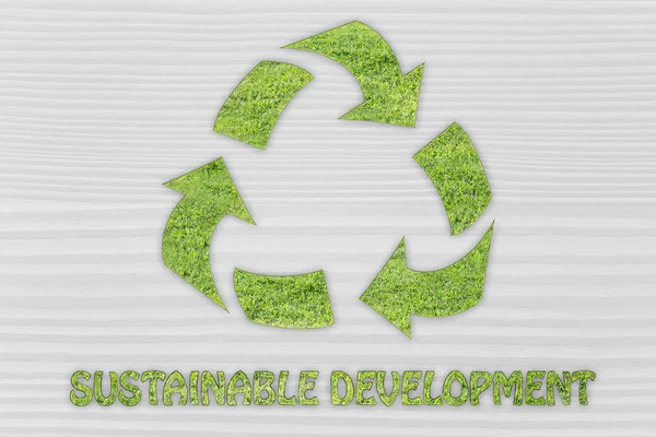 Illustrazione dello sviluppo sostenibile — Foto Stock