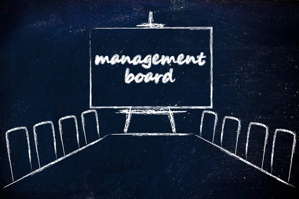 Management board in meeting room — Stock Photo, Image