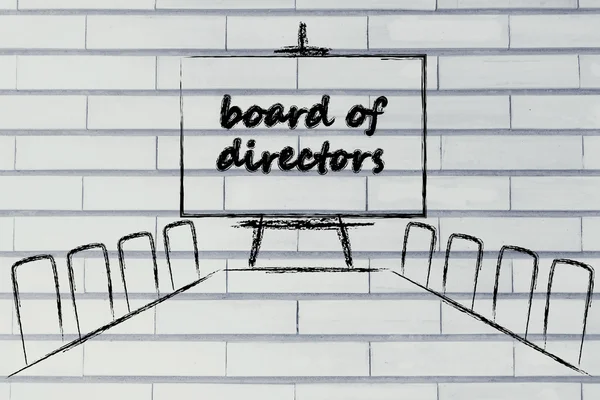 Management board in meeting room — Stock Photo, Image