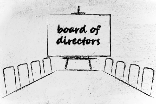 Management board in meeting room — Stock Photo, Image