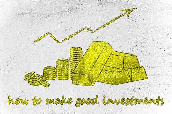 Conceito de fazer bons investimentos e aumentar a poupança — Fotografia de Stock