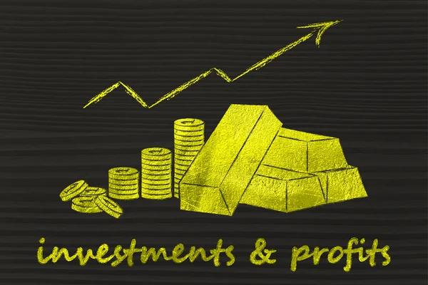 Concept of investments & profits — Stock Photo, Image