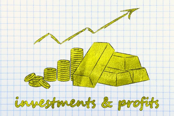 Konzept von Investitionen & Gewinnen — Stockfoto