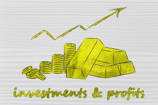 Conceito de investimentos & lucros — Fotografia de Stock