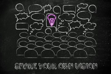 fikir konuşan bir grup insan ortasında