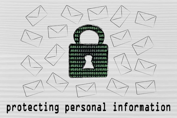 Protección de la información personal — Foto de Stock