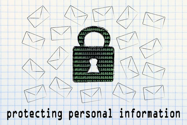 Protección de la información personal — Foto de Stock