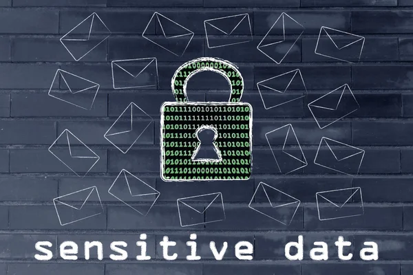 Безопасность в Интернете для конфиденциальных данных — стоковое фото