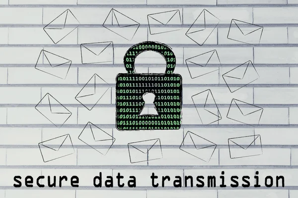 Transmisión de datos segura por Internet —  Fotos de Stock