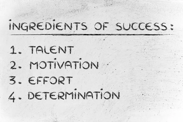 Список складових успіху — стокове фото