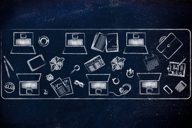 İşbirliği ve ekip çalışması illüstrasyon