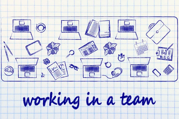 Come lavorare con successo in un team — Foto Stock