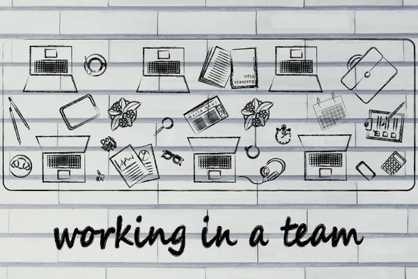 Hur man framgångsrikt arbetar i ett team — Stockfoto