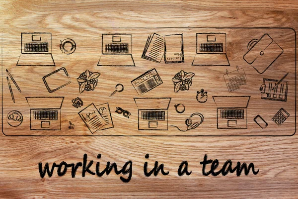 Come lavorare con successo in un team — Foto Stock