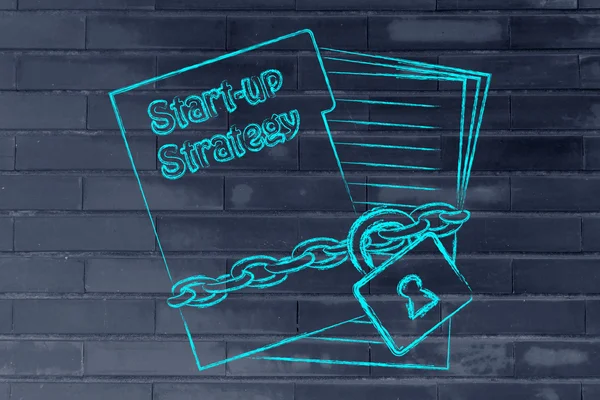 Geheime Start-up-Strategie — Stockfoto