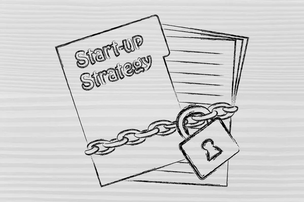 Hemliga start-up strategi illustration — Stockfoto