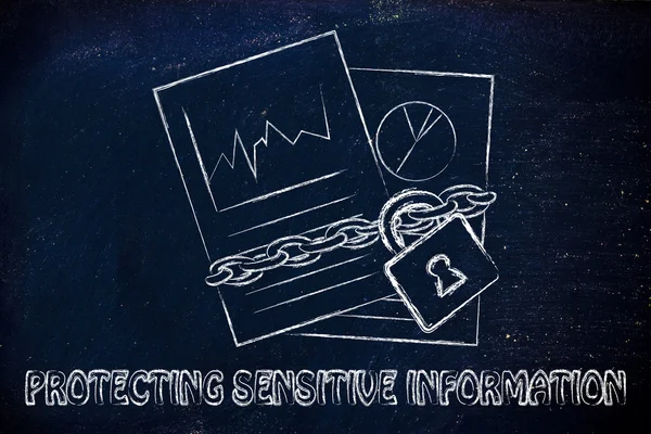 Skydda känslig information illustration — Stockfoto