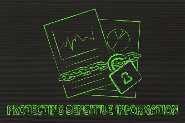 Protecting sensitive information illustration — Stock Photo, Image