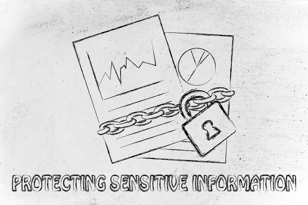 Protecting sensitive information illustration — Stock Photo, Image