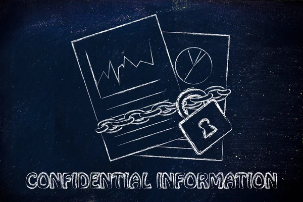 Konfidentiell information illustration — Stockfoto