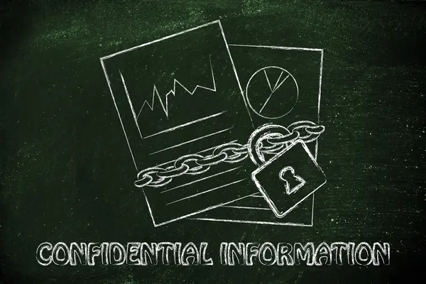 Konfidentiell information illustration — Stockfoto