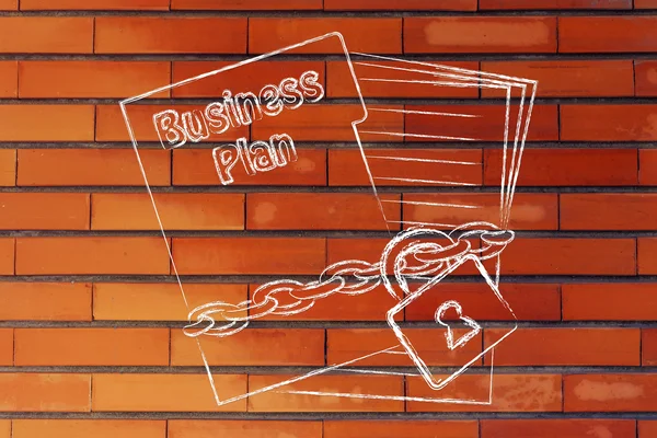 Confidential business plan illustration — Stock Photo, Image