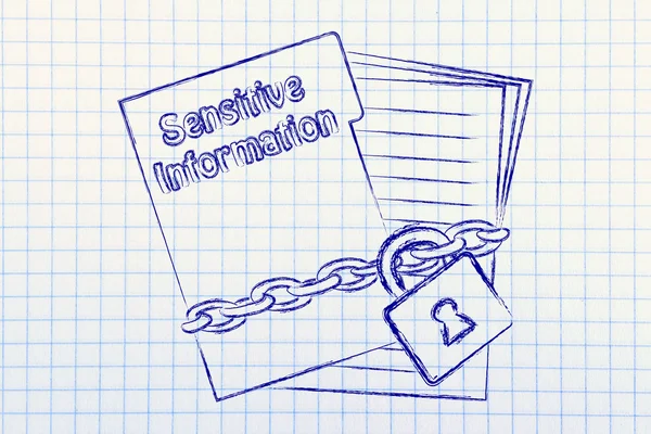 Protecting sensitive information illustration — Stock Photo, Image